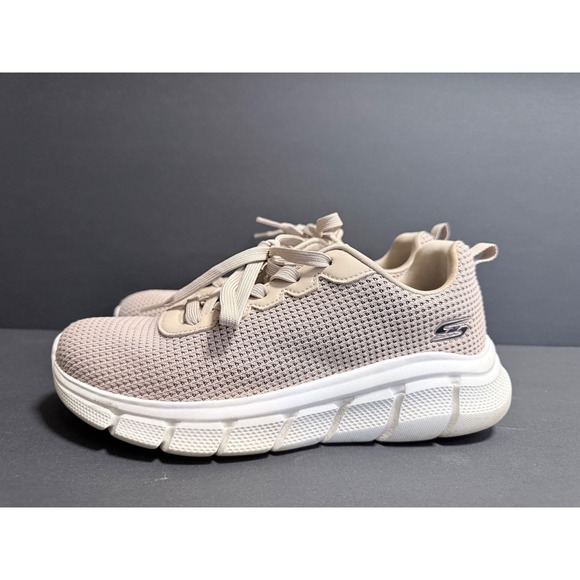 Skechers Shoes - Skechers Bobs Sport Squad Tan Knit Memory Foam Sneakers Womens Shoes Size 6